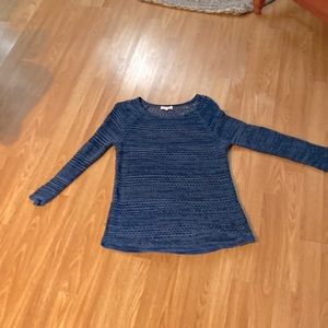 Teal crochet sweater